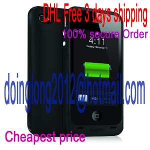wholesale Mophie Juice Pack Plus Case and Rechargeable Battery for iPhone 4 and 4s Retail Packaging (Black)