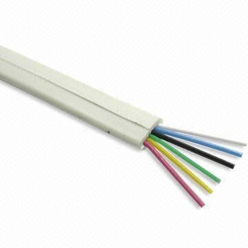 Telephone Flat Cable, Available in Green, White, Transparent and Black