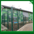 Green welded high security fencing panels