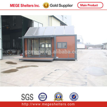 Luxury decorate house container with solar panels
