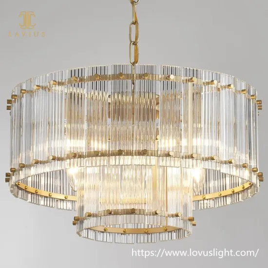 Modern design rectangle shape crystal chandelier Creative concise style pendant light