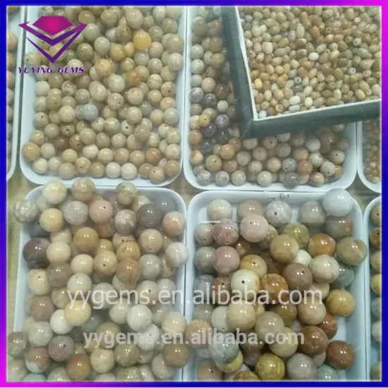 Wholesale Polished Cabochon Face Natural Coral Jade Beads Stone