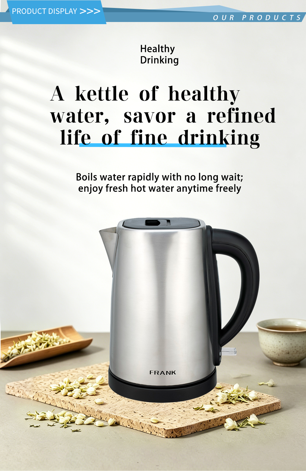 304 stainless steel kettle FK-1208 1