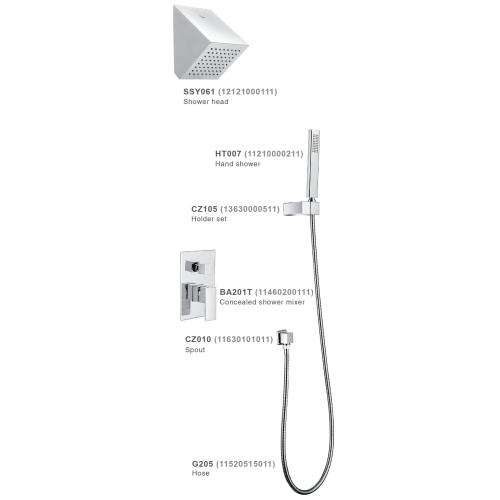 Verborgen thermostatische mixer doucheset