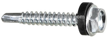03004 Hex washer head self drilling screw with EPDM washer