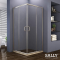 Sally Matt-Black Frame Grid Sliding Shower Dlosure