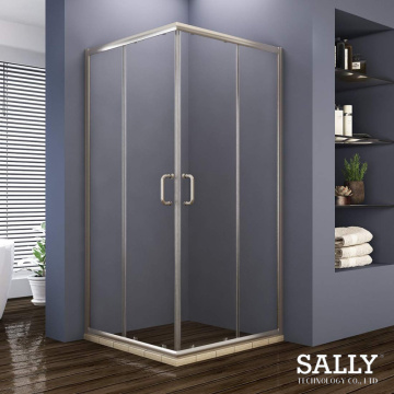 Sally Matt-Black Cadre Grid Gliding Shower Shower