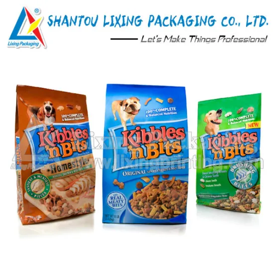 Fin seal with side gusset dog food bag