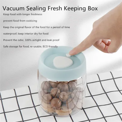 Storage Food Glass Coffee Rice Vacuum Pump Canister