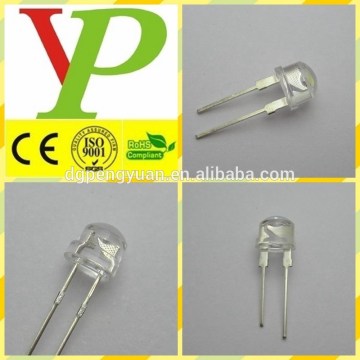 low price water clear 0.5w straw hat 8mm led
