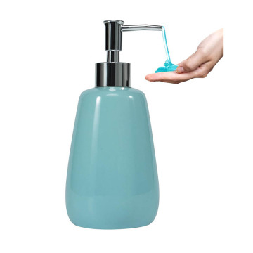 Handcrafted Classic Ceramic Hand Soap Dispenser - Empty Porcelain Shampoo Bottle