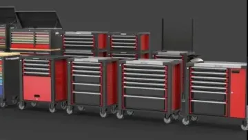 Kinbox Professional 7 Drawer Tool Cabinet with 278 PCS Hand Tools