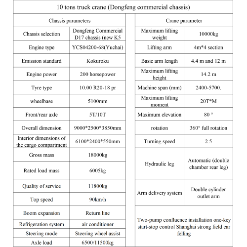 10ton Compact и мощный грузовик