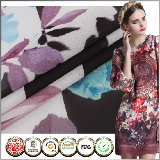 Latest style Oeko-Tex Standard 100 Printed Wholesale chiffon fabric for scarf