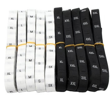 White & Black Multi-Size Garment Clothing Woven Labels