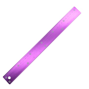 Custom Logo 30cm Straight Metal Ruler for School and Office