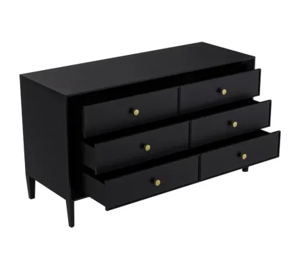 6 black chest of drawers