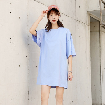 Wholesale 95% Cotton 5% Spandex Women Longline Custom Printed Top