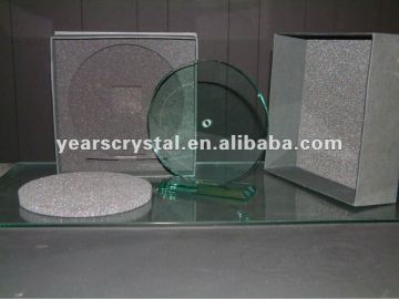 hot selling crystal jade glass trophy and awards with laser engraved for souvenir and gift(R-0892