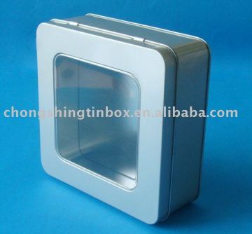 Square Tin Box For Cards