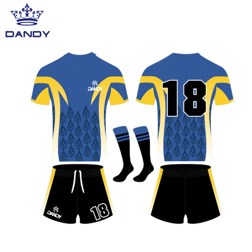 Uniformi tar-rugby tat-tim tad-disinn ġdid ta 'kwalità għolja personalizzata