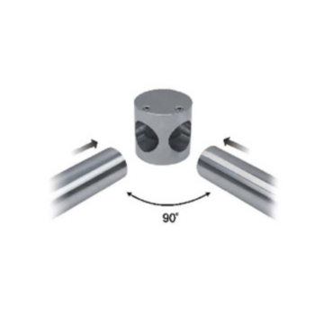 Commercial Washroom Cubicle 90 degree Tube Connector