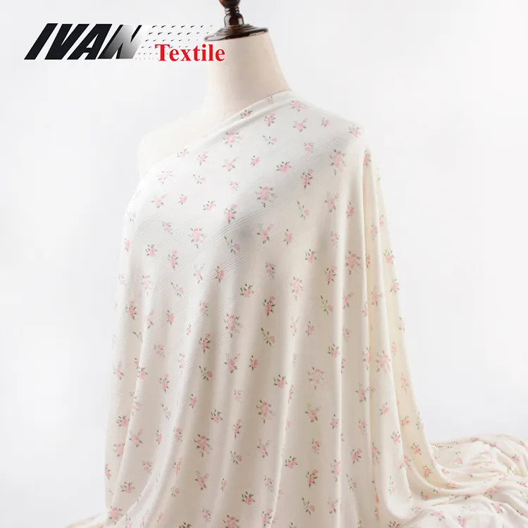 Жаккардовая трикотажная ткань с принтом DTY для одежды