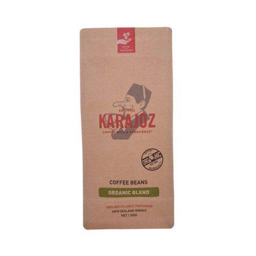 Eco kraft paper with zipper coffee bag