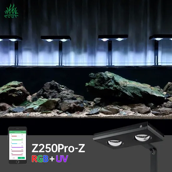 Z250PRO LED Plant Light with RGB+UV Full Spectrum & Aquarium Stand for Aquascaping
