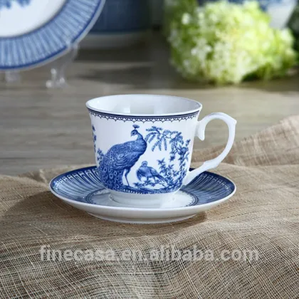 250CC Elegant Blue and White Chinese Porcelain Tea Cup