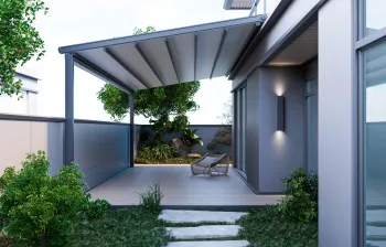 Motorized Aluminum Folding PVC Pergola with LED