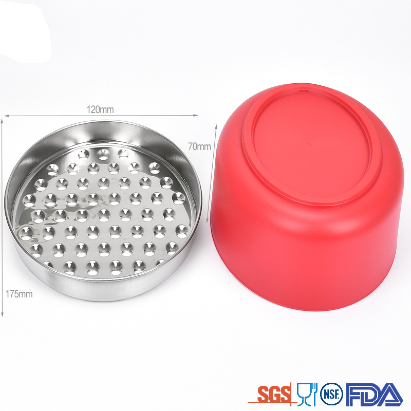 premium stainless steel grater with bowl