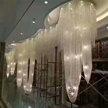 Creative Modern Crystal Lamp Stalactite Shape Hotel Chandelier Lights