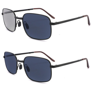 Color-Changing 2S08 Metal Sun Glasses: Perfect Shades for Men and Women with Photochromic, Folding, Square Design and Polarized Lenses for Enhanced Driving Experience