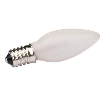 Frosted Glass C6 Candle Bulb E10 Base Christmas Lights for Indoor/Outdoor