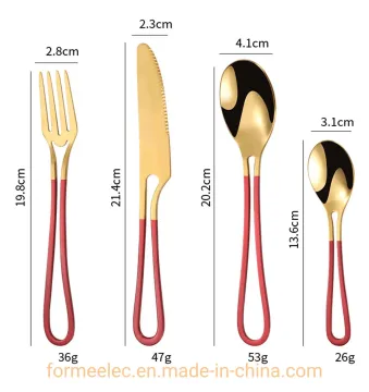 Flatware Hollow Handle Dinnerware Set 4 Pieces Tableware Dinner Knife Fork Spoon Cutlery Set