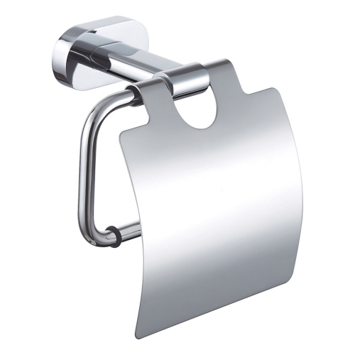 Brass Bath Accessories Toilet Paper Holder With Cover Wall Mounted Chrome Factory