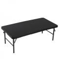 20 &quot;x 48&quot; Mesa plegable negra para cenar