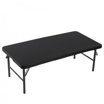20" x 48" Folding Table Black For Dining