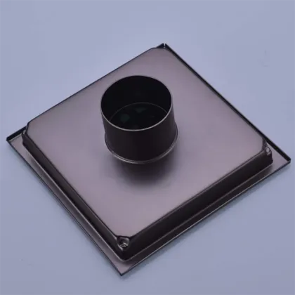 Brushed Bronze square shower floor drain
