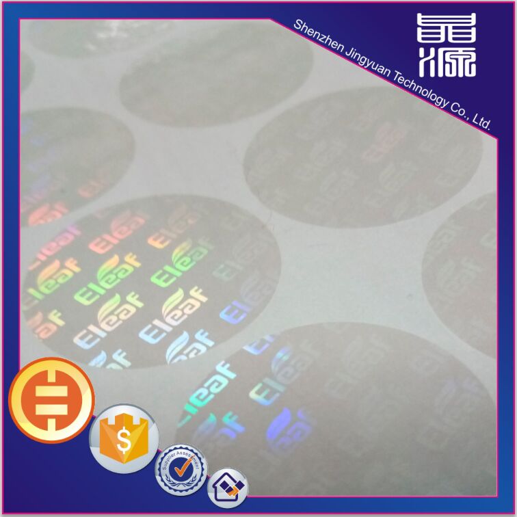 Transparent laser hologram sticker custom design label