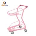 Cesta de compras de comestibles rosas Caskle