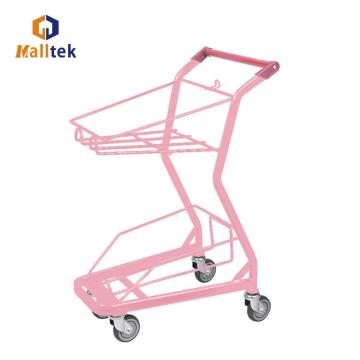 Supermarket 4wheels Metal Basket Trolley