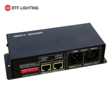 DC12-24V 4 CMOS Drain-Open Output Common Anode RGB LED DMX Controller