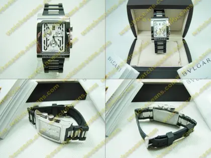 Bvlgari Rettangolo Chronograph mens style wrist watches on watchoceans