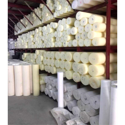 Naturlig farge PA66 PA6 Nylon Plast Round Bar