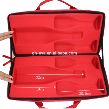 Double Bottle Leather wine glass storage box