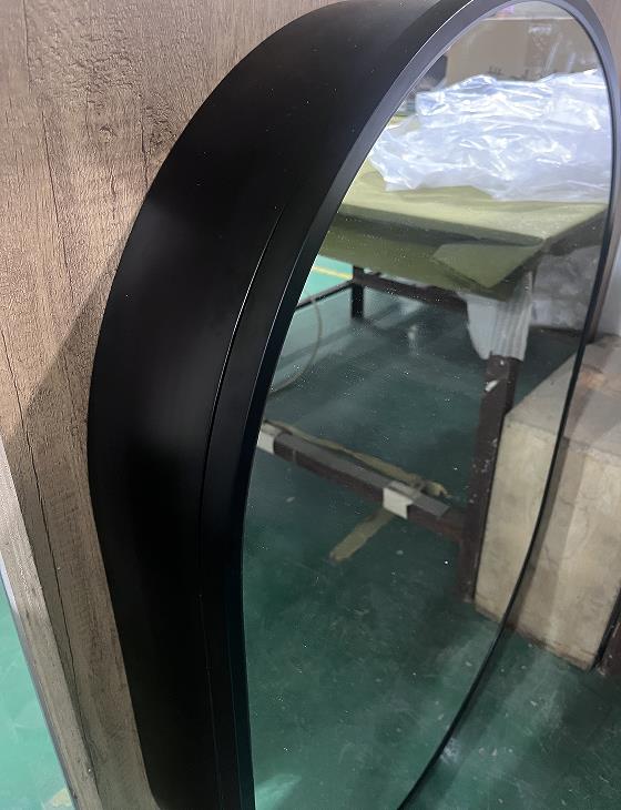 Black frame mirror cabinet