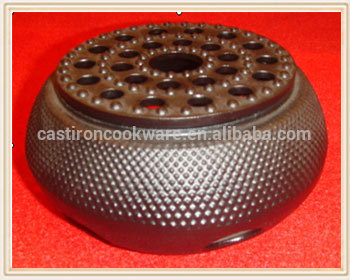 round new design vegetable oil cast iron tea warmer & heater