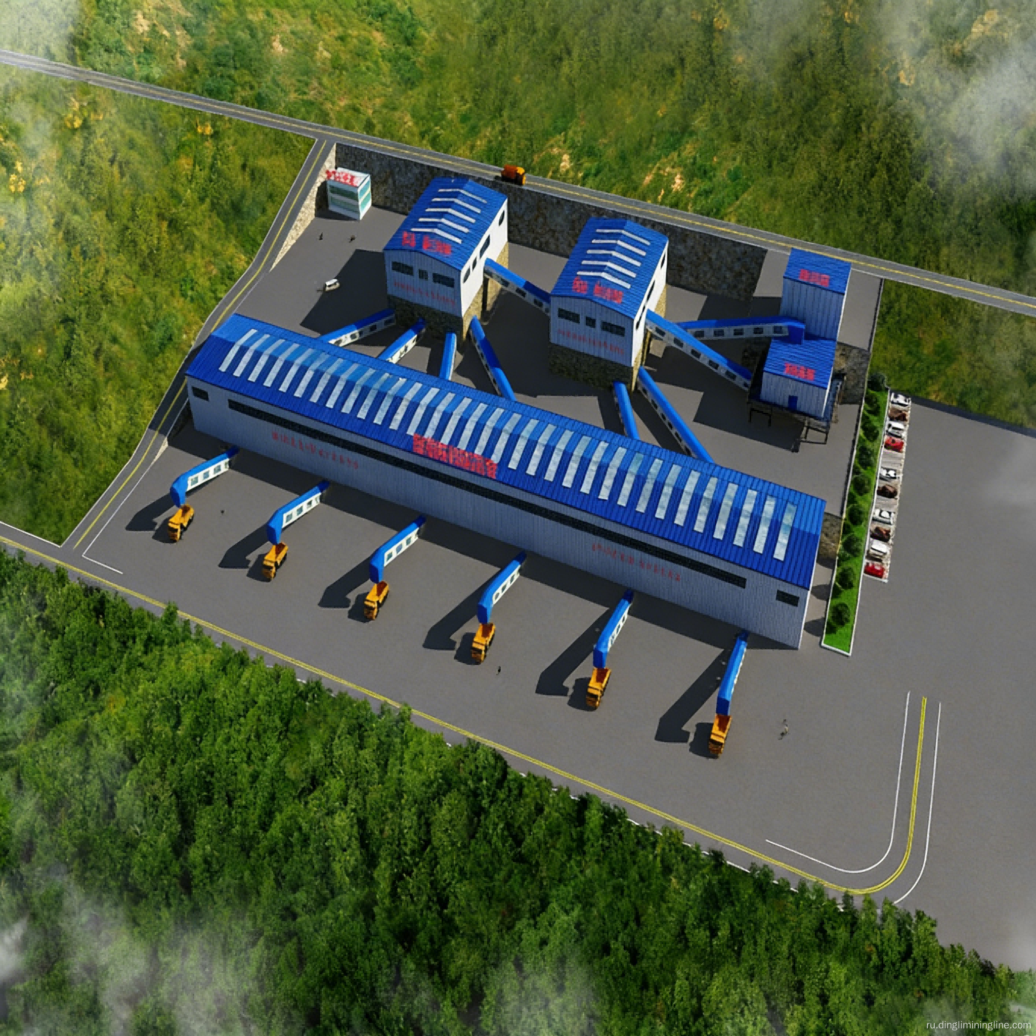 Линия по производству известняка производительностью 600-800 тонн в час